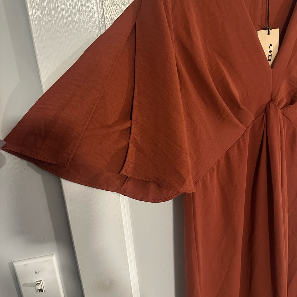 Gilli midi dress. Rust colored. Size M - Picture 2 of 4